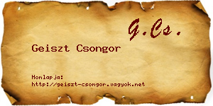 Geiszt Csongor névjegykártya